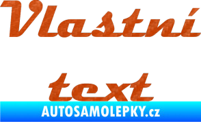 Samolepka Vlastní text - Magneto 3D karbon oranžový