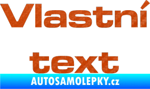 Samolepka Vlastní text - Microgramma 3D karbon oranžový
