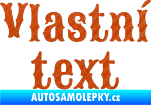 Samolepka Vlastní text - Sancreek 3D karbon oranžový