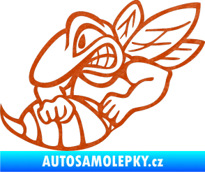 Samolepka Vosa levá 3D karbon oranžový