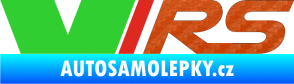 Samolepka VRS barva 3D karbon oranžový