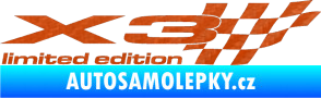 Samolepka X3 limited edition pravá 3D karbon oranžový