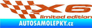 Samolepka X6 limited edition levá 3D karbon oranžový