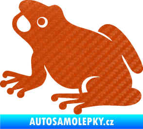 Samolepka Žába 007 levá 3D karbon oranžový
