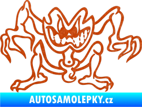 Samolepka Žabák levá 3D karbon oranžový