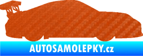 Samolepka Závodní auto 001 pravá 3D karbon oranžový