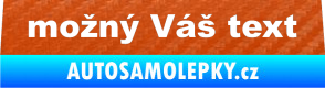 Samolepka Zetor - přední 3D karbon oranžový