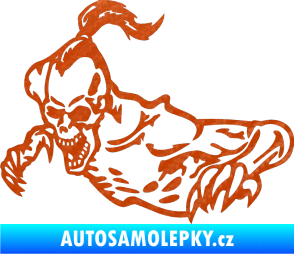 Samolepka Zombík levá 3D karbon oranžový