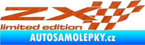 Samolepka ZX limited edition pravá 3D karbon oranžový