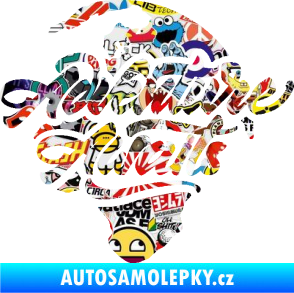 Samolepka Adventure Awaits dobrodružství čeká nápis se zeměkoulí Sticker bomb