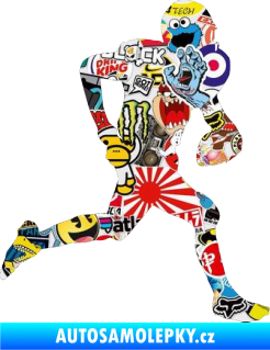 Samolepka Americký fotbal 001 pravá Sticker bomb