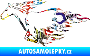 Samolepka Animal flames 003 levá kůň Sticker bomb
