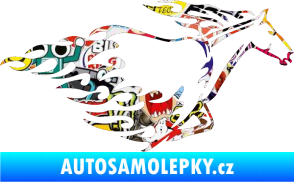 Samolepka Animal flames 003 pravá kůň Sticker bomb