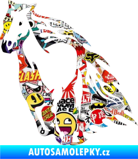 Samolepka Animal flames 006 levá kůň Sticker bomb