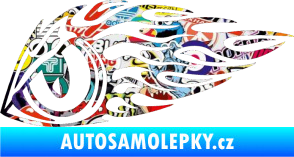 Samolepka Animal flames 016 levá zvířecí oko Sticker bomb