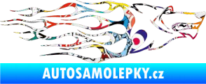 Samolepka Animal flames 017 pravá vlk Sticker bomb