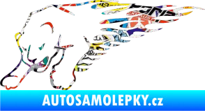 Samolepka Animal flames 020 levá puma Sticker bomb