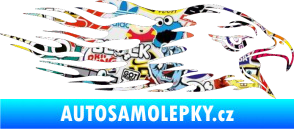 Samolepka Animal flames 023 pravá orel Sticker bomb