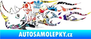 Samolepka Animal flames 025 levá nosorožec Sticker bomb