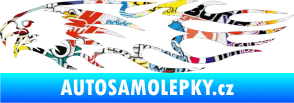 Samolepka Animal flames 026 levá orel Sticker bomb