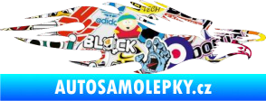 Samolepka Animal flames 030 pravá orel Sticker bomb