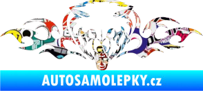Samolepka Animal flames 038 pravá vlk Sticker bomb