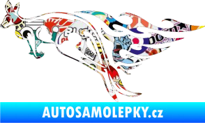 Samolepka Animal flames 044 levá klokan Sticker bomb