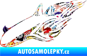 Samolepka Animal flames 048 levá žralok Sticker bomb