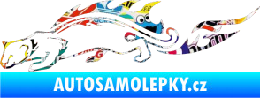 Samolepka Animal flames 056 levá puma Sticker bomb