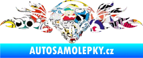 Samolepka Animal flames 058 pravá vlk Sticker bomb