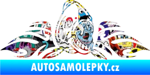 Samolepka Animal flames 063 pravá piraňa Sticker bomb