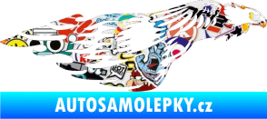 Samolepka Animal flames 076 pravá orel Sticker bomb