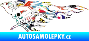 Samolepka Animal flames 092 levá antilopa Sticker bomb
