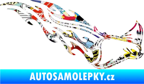 Samolepka Animal flames 093 pravá rejnok Sticker bomb