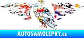 Samolepka Animal flames 094 levá orel Sticker bomb