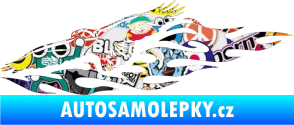 Samolepka Animal flames 097 levá orel Sticker bomb