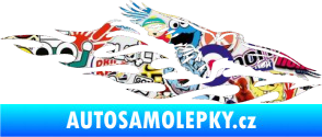 Samolepka Animal flames 097 pravá orel Sticker bomb
