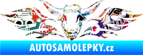 Samolepka Animal flames 098 levá býk Sticker bomb