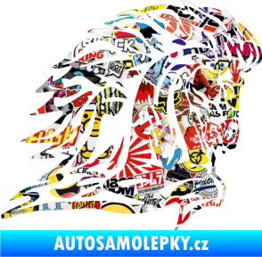 Samolepka Animal flames 101 pravá kůň Sticker bomb