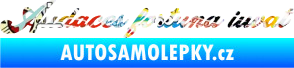Samolepka Audaces fortuna iuvat nápis odvážnému štěstí přeje Sticker bomb