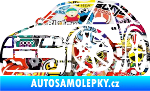 Samolepka Audi A3 karikatura levá Sticker bomb