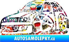 Samolepka Audi A4 karikatura levá Sticker bomb