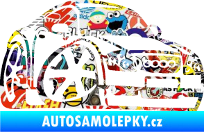 Samolepka Audi TT karikatura pravá Sticker bomb