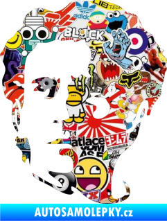 Samolepka Silueta Ayrton Senna levá Sticker bomb