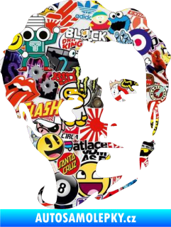 Samolepka Silueta Ayrton Senna pravá Sticker bomb