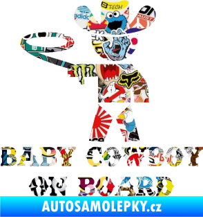 Samolepka Baby cowboy on board levá Sticker bomb