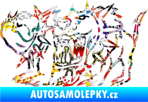 Samolepka Bad dogs levá zuřiví psi Sticker bomb