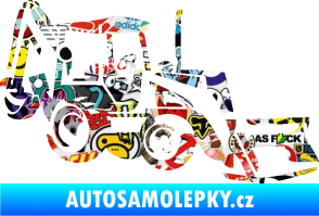 Samolepka Bagr 002 pravá Sticker bomb