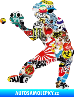 Samolepka Baseball 007 levá Sticker bomb