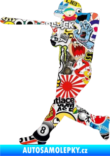 Samolepka Baseball 009 levá Sticker bomb
